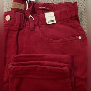 NWT Judy Blue scarlet red 14 W joggers